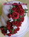 Svatební s rudými růžemi-detail